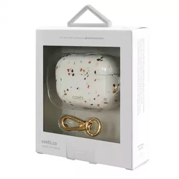 UNIQ Coehl Terrazzo skal för Apple AirPods Pro – naturvit