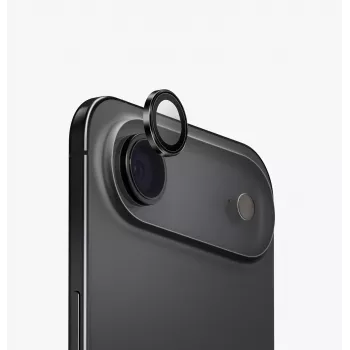 UNIQ Optix aluminiumskydd för kameraobjektiv med applikator för Apple iPhone Air, svart