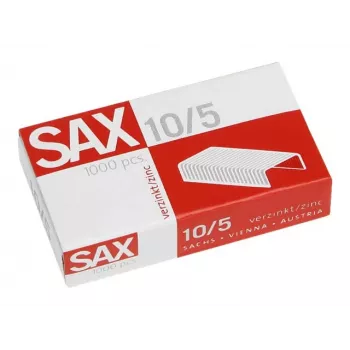 Sax häftklamrar 1-105-00 nr 10 5 mm förzinkad, 1 000 st