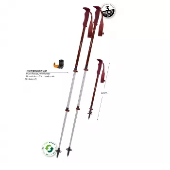 Komperdell Trailmaster Zero Compact vandringsstavar – Malbec