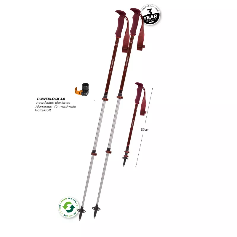 Komperdell Trailmaster Zero Compact vandringsstavar – Malbec