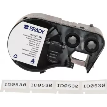 Brady FreezerBondz II polyesteretiketter, svart på vit, 12,70 x 25,40 mm, permanent, 180 etiketter (M4-131-492)