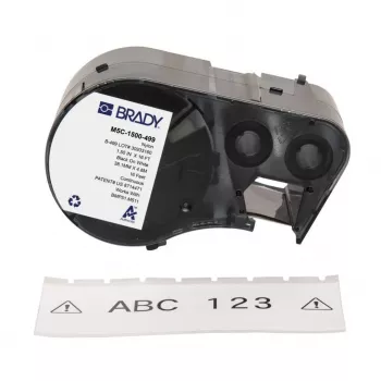 BRADY M5C-1500-499 Självlaminerande vinyletikettrule för BMP51/BMP53/M511, 12,7 mm x 6,4 m, vit
