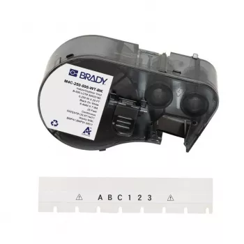 BRADY M4C-250-595-WT-BK vit polyester termotransferetikettrule för BMP41/BMP51/BMP53/M511, 38,1 mm x 25,4 mm, 250 etiketter