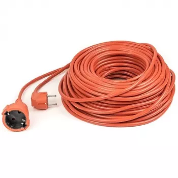 POWER PLANT, LLC 40 m Heavy-Duty förlängningskabel med 1 Schuko-uttag, 3x2,5mm² gummikabel, IP44, 16A, 230V, svart