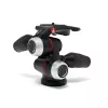 Manfrotto MHXPRO-3WX 3-vägs huvud med infällbara handtag, aluminium, 8 kg lastkapacitet, snabbplatta 200PL-14, svart