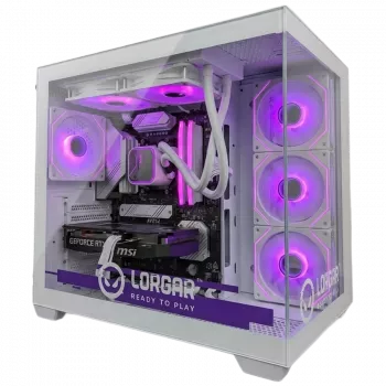 LORGAR ADVANCED A201 gamingdator - AMD Ryzen 5 7500F, GeForce RTX 5060 Ti 16GB, 32GB DDR5, 1TB NVMe SSD, 750W nätaggregat, vit