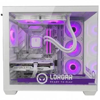 LORGAR ADVANCED A201 gamingdator - AMD Ryzen 5 7500F, GeForce RTX 5060 Ti 16GB, 32GB DDR5, 1TB NVMe SSD, 750W nätaggregat, vit
