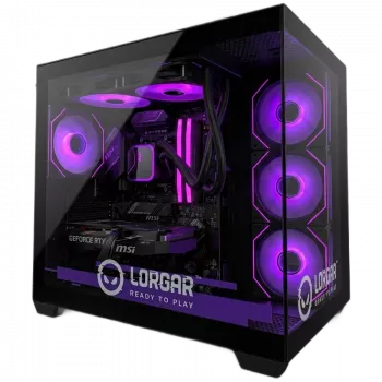 LORGAR ADVANCED A201 gamingdator - AMD Ryzen 5 7500F, GeForce RTX 5060 Ti 16GB, 32GB DDR5 6400MHz, 1TB NVMe SSD, 750W nätaggregat, 240mm AIO, svart