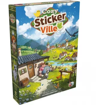 ASMODEE Cozy Stickerville Sticker Book | TOPModel-serien | 24 sidor, 6 klistermärkesark | Kreativt spel från 6 år