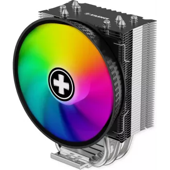 Xilence M404PRO.ARGB CPU-kylare - 120 mm PWM-fläkt, 4 heatpipes, ARGB-belysning, Intel/AMD multisockel