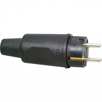 Kopp 179516009 Schuko-säkerhetskontakt, gummi, 16 A, 230 V, IP44, svart