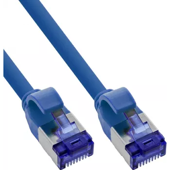 InLine B-74903B Slim Cat.6A S/FTP LSZH patchkabel, 60-pack, 3 m, blå