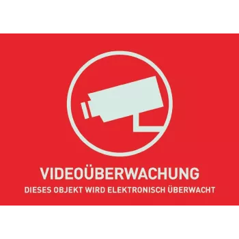 ABUS videoövervakning varningsdekal, 148x105 mm (AU1320)
