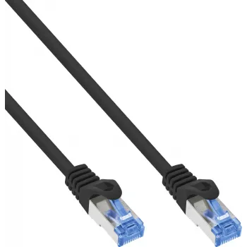 InLine® Cat.6A S/FTP LSZH patchkabel, CCA, svart, 1,5 m, 70-pack