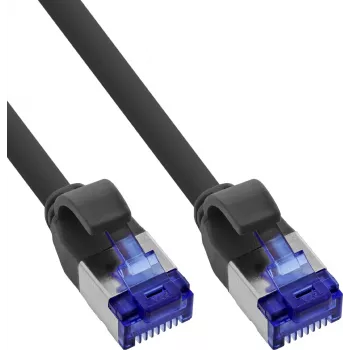 INLINE B-74914S 100-pack slim Cat.6A S/FTP LSZH patchkabel, 1,5 m, svart