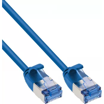 InLine® Slim patchkabel, U/FTP PiMf, Cat.6A, blå, 3 m