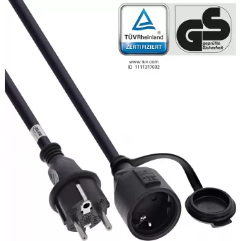 InLine® jordad förlängningskabel, utomhus IP44, beröringsskydd, 5 m