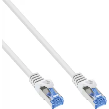 INLINE B-72655W Cat.6A S/FTP LSZH patchkabel, CCA, vit, 0,50 m, 100-pack