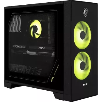 MSI MAG Infinite Z 8B 9NVPR7-051AT gaming-stationär dator, AMD Ryzen 7 9700X, 16GB DDR5, 1TB NVMe SSD, NVIDIA GeForce RTX 5070, Windows 11 Home, svart