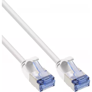 InLine® Slim Cat.6A U/FTP PiMf patchkabel, vit, 1,5 m
