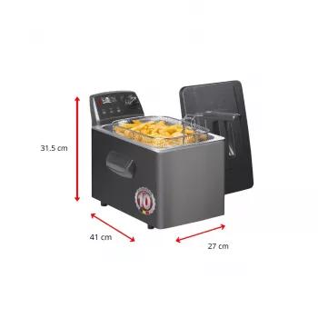 Fritel Turbo SF 4551M fritös 3200 W 4,5 L rostfritt stål svart