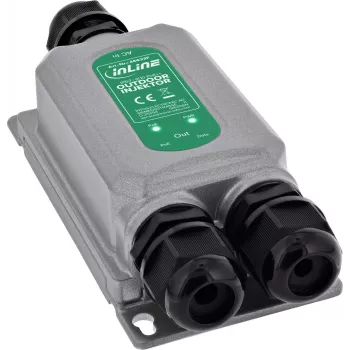 InLine® 60W PoE++ injektor för utomhusbruk, Gigabit, IP67