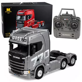 HUINA 32329 Scania 1:18 6-kanals RC dragbil grå silver