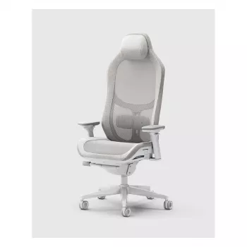 Fractal Design Refine 2 Mesh Light gamingstol, ljusgrå/vit