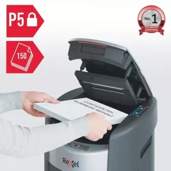 Rexel ShredMax AutoFeed+ 150M P-5 partikeldokumentförstörare, 150 ark automatisk inmatning, 15L behållare