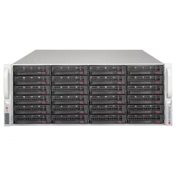 Supermicro SuperChassis 4U CSE-846BE1C-R609JBOD 24-bay hot-swap SAS3/SATA3 JBOD-lagringschassi med redundanta 600W Platinum-nätaggregat