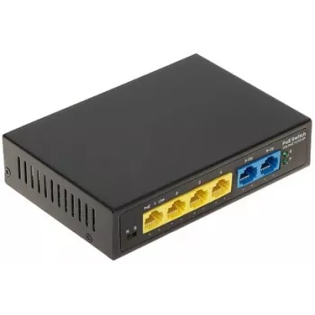 POE-switch GTX-A1-06-42-V2, 4-portars Fast Ethernet unmanaged PoE+ nätverksswitch