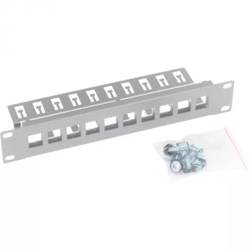 Triton RAC-PP-X03-C1 10-port 1U blind keystone-patchpanel, grå