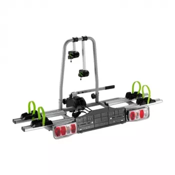 LUMI LEGEND CORPORATION dragkrokscykelhållare för 2 e-cyklar, 60 kg, fällbar, tippfunktion, integrerad belysningsskylt