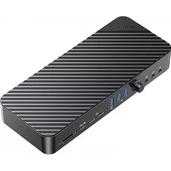 ORICO DKA22-V1-EU-BK-EP USB-C 10Gbps DisplayLink dockningsstation med 4x 4K@60Hz skärmar och 60W Power Delivery