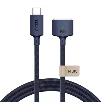 TECH-PROTECT MMC01 Ultraboost magnetisk MacBook-kabel USB-C till MagSafe 3 140W 300cm midnattsblå