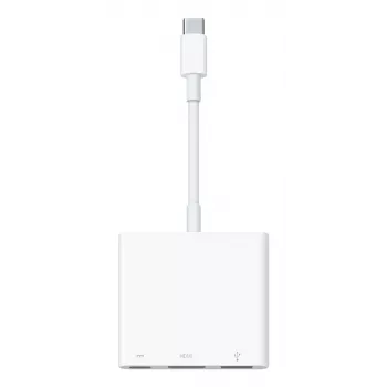 Apple MW5M3ZM/A Digital AV Multiport-adapter – USB-C till HDMI, USB-A, USB-C PD – 4K 60 Hz – silver