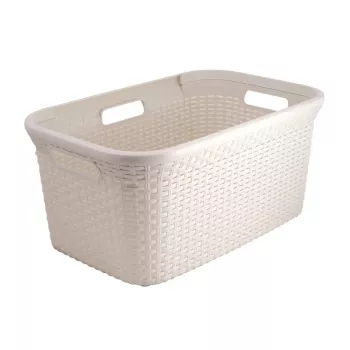 CURVER tvättkorg Style 45L 59,2x38x27cm kräm