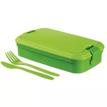 CURVER Lunch&Go rektangulär matlåda med bestick 1,4L grön