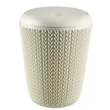CURVER Knit 7L rund badrumssoptunna i vitt