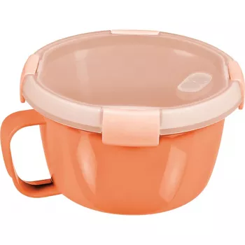 CURVER Smart To Go Mix Noodles matskål rund 0,9L transparent med gröna accenter, BPA-fri, läcksäker, mikrovågs- och diskmaskinssäker