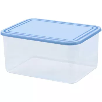 CURVER Smart To Go rektangulär förvaringsburk 4L transparent med blått lock