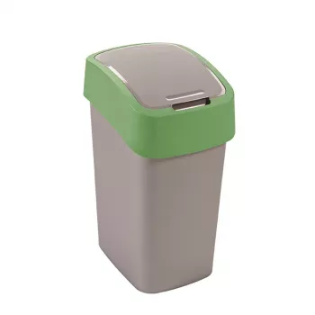 CURVER Flip Bin 9L soptunna silver/grön
