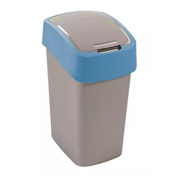 CURVER Flip Bin 9L silver/blå soptunna
