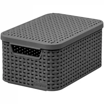 CURVER Style S förvaringslåda med lock, 29,1 x 19,8 x 14,2 cm, mörkgrå, 8,2L