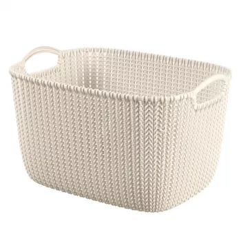 CURVER korg Knit L rektangulär 19L 40x30x23cm vit