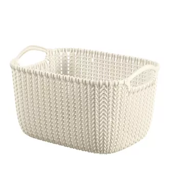 CURVER Knit Collection rektangulär förvaringskorg S 8L vit 30x22x17 cm