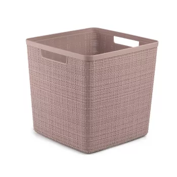 CURVER Korg Jute kvadratisk 17L 28x28x27 cm rosa