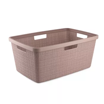 CURVER tvättkorg Jute 46L 59x39x26 cm rosa