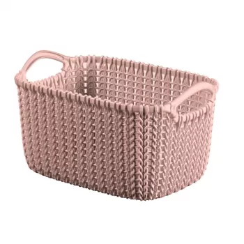 CURVER Knit XS rektangulär förvaringskorg 3L 25x18x14 cm rosa